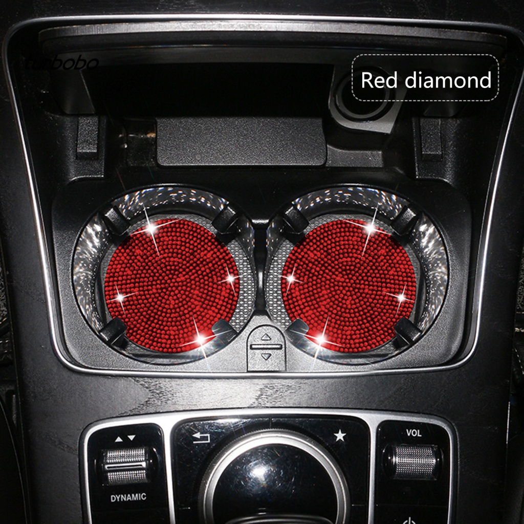 Đế Lót Ly Tròn Dày Dặn Đính Đá Chống Trầy Chịu Nhiệt Dùng Hàng Ngày Cho Xe Hơi