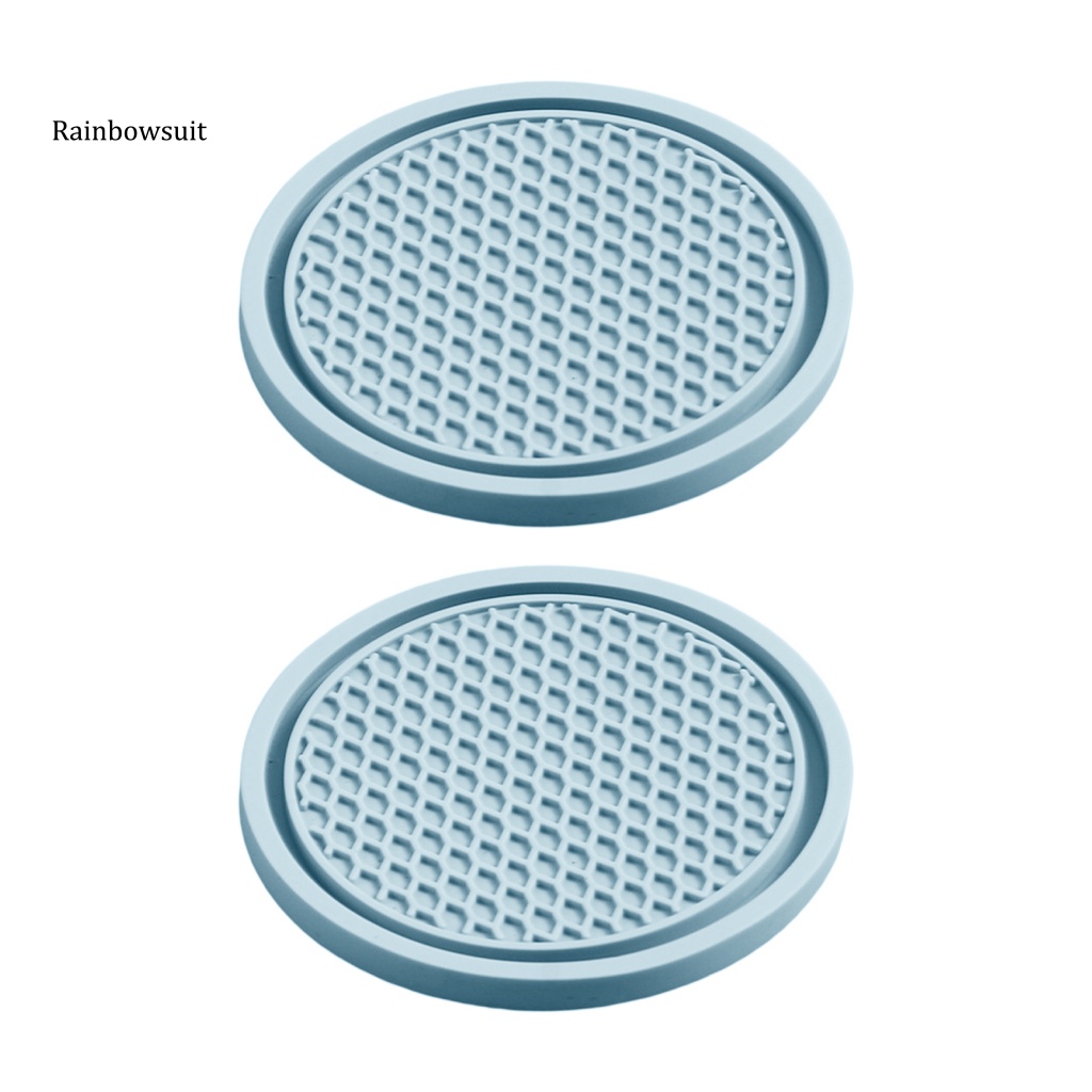 Bộ 2 Miếng Lót Ly Mềm Mại Chống Trượt Họa Tiết Tổ Ong Tiện Dụng Cho Xe Hơi