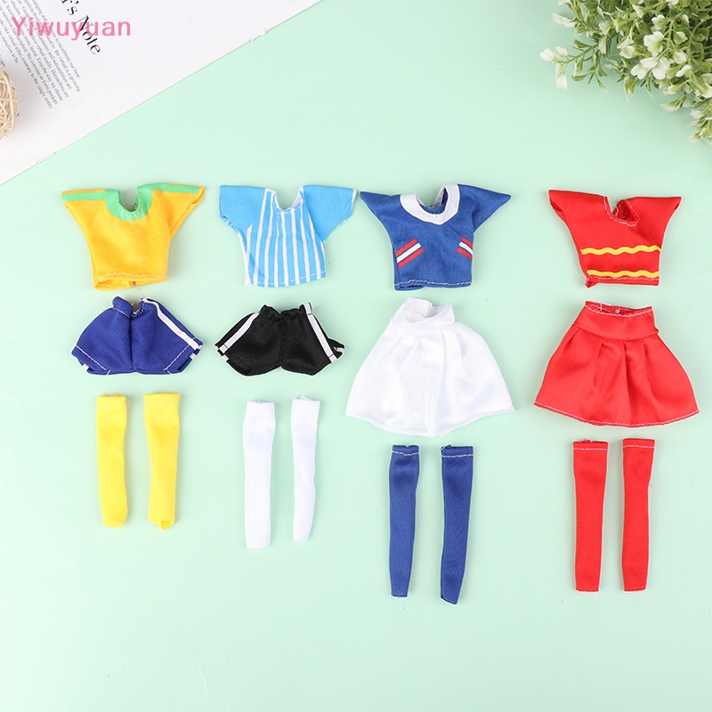 1 Bộ Đồ Đá Banh Tay Ngắn Cho Búp Bê Yiwuyuan > 1Set Mới