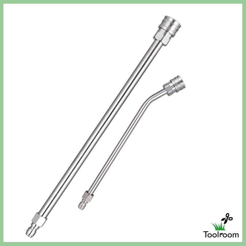 Set 2 Thanh Nối Thẳng / Cong Bằng Thép Không Gỉ Siêu Bền Tiện Dụng Cho Máy Rửa Xe Hơi / Tường