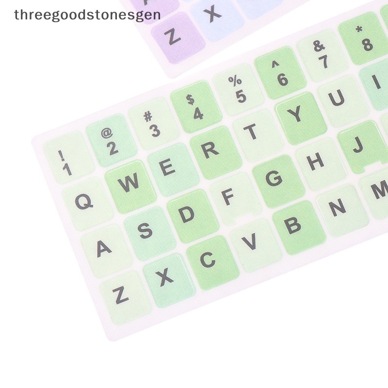 1 Miếng Dán Bàn Phím Máy Tính In Chữ Tiếng Anh Màu Sắc Macaron Dễ Thương