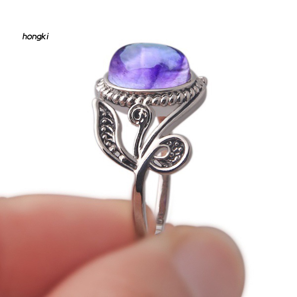 Nhẫn HìNh ChiếC Lá ĐíNh Kim Cương Giả ThờI Trang Cho Nữ