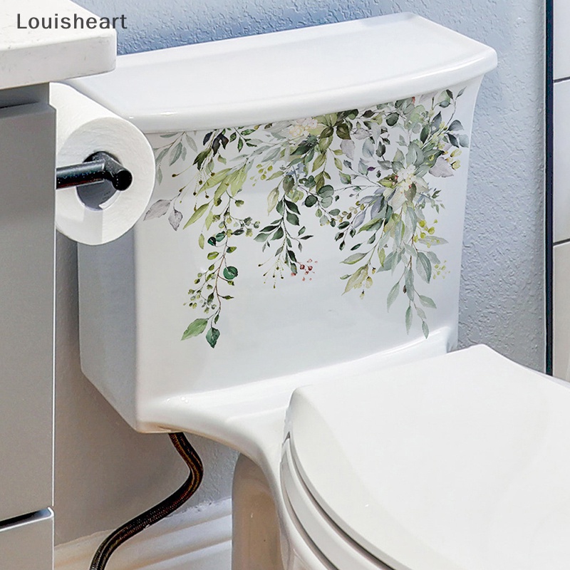 Miếng Dán Tường Trang Trí Phòng Khách / Toilet Họa Tiết Lá Cây Tự Dính TFG