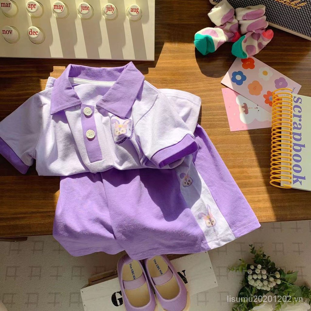 Bộ Đồ Thể Thao Áo Thun POLO Tay Ngắn Phối Quần Short Thời Trang Mùa Hè Cho Bé