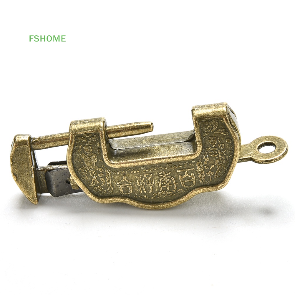 Phụ Kiện Chuyên Dụng Dành Cho FSHOME Ổ Khóa / Chìa Khóa Bằng Đồng Thau Chạm Khắc Cổ Điển Phong Cách Trung Hoa