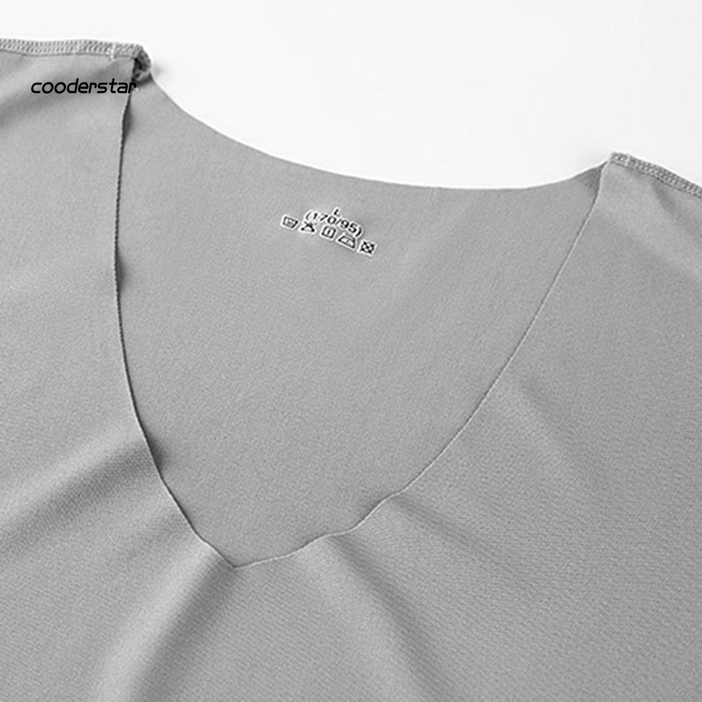 Áo Thun Ba Lỗ Cổ Chữ V Vải Lụa Lạnh Nhanh Khô Thời Trang Cho Nam