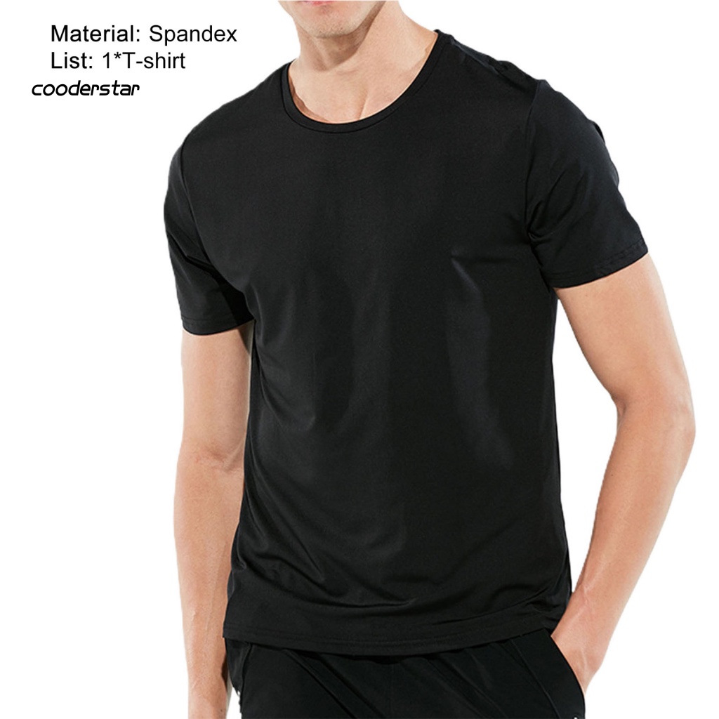 Áo Thun Thể Thao Màu Sắc Trơn Chống Thấm Nước Nhanh Khô Thời Trang Mùa Hè Cho Nam