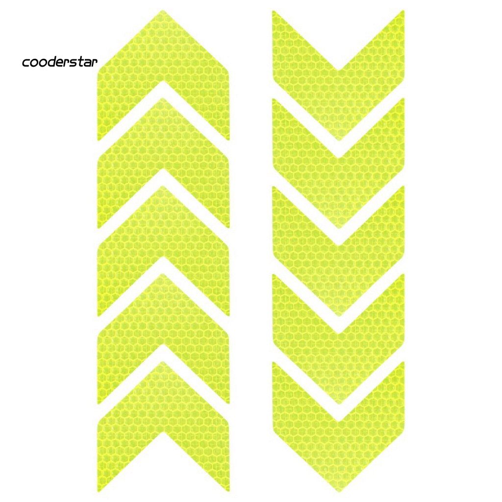 Set 10 Miếng Dán Phản Quang Tự Dính Bảo Vệ Thân Xe Hơi