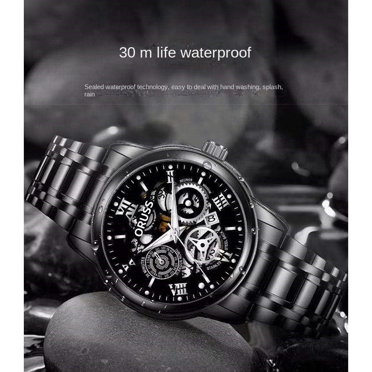 Đồng Hồ Cơ Tự Động Chống Thấm Nước Dạ Quang Cao Cấp Dành Cho Nam