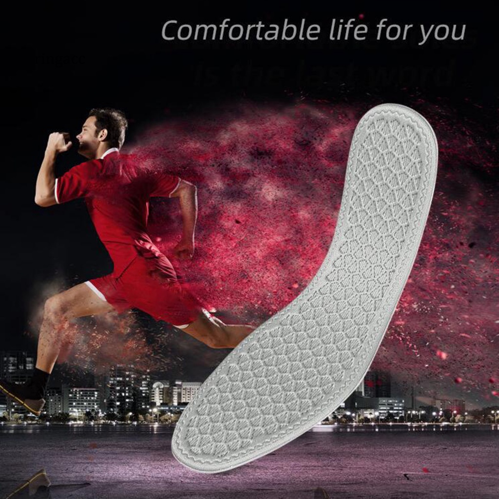 1 Cặp Đế Lót Giày Thoáng Khí Thấm Hút Mồ Hôi Thiết Kế Tổ Ong Cho Hoạt Động Ngoài Trời