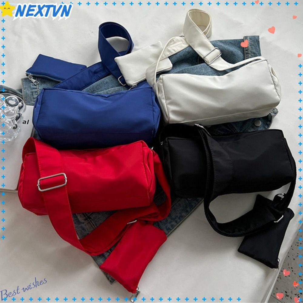 NEXTVN Túi Xách Nylon Sức Chứa Lớn Màu Sắc Đơn Giản Dành Cho Nam Nữ