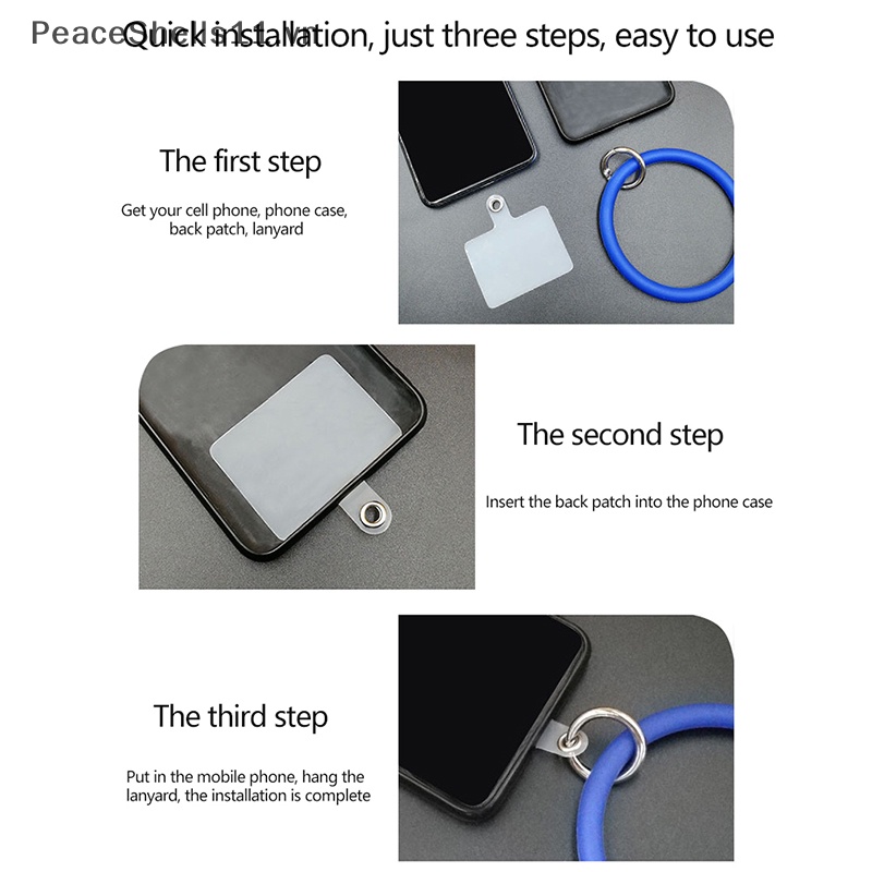 Set 5 Kẹp Giữ Điện Thoại Di Động Trong Suốt Chống Thất Lạc