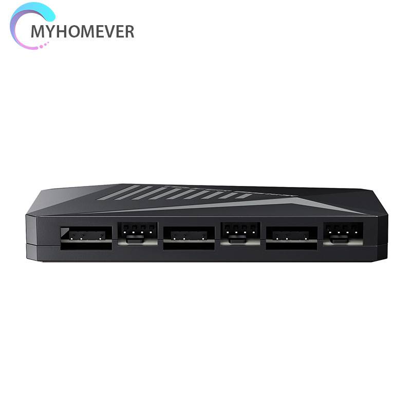 Bộ Chia 6 Cổng Quạt 12V 4PIN PWM 2 Trong 1 Ốp