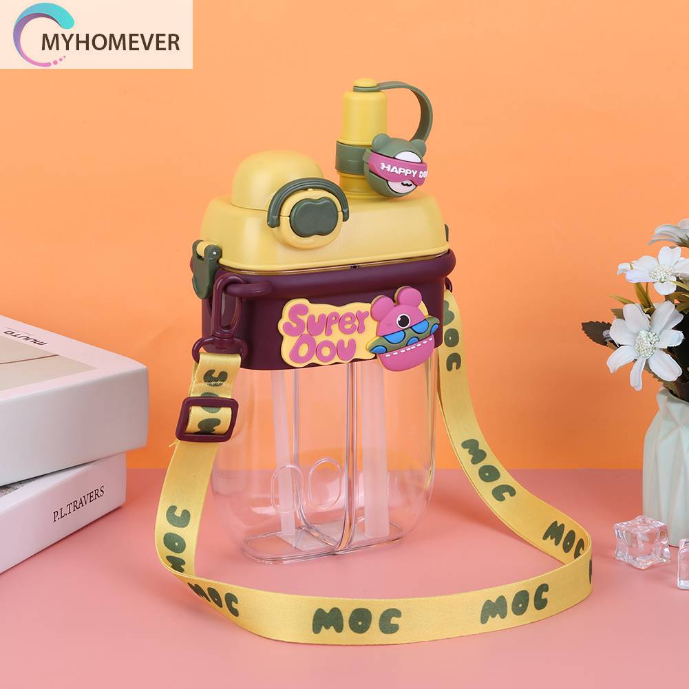 Bình Nước 800ML Thiết Kế Dễ Thương Có Thể Điều Chỉnh Tiện Dụng