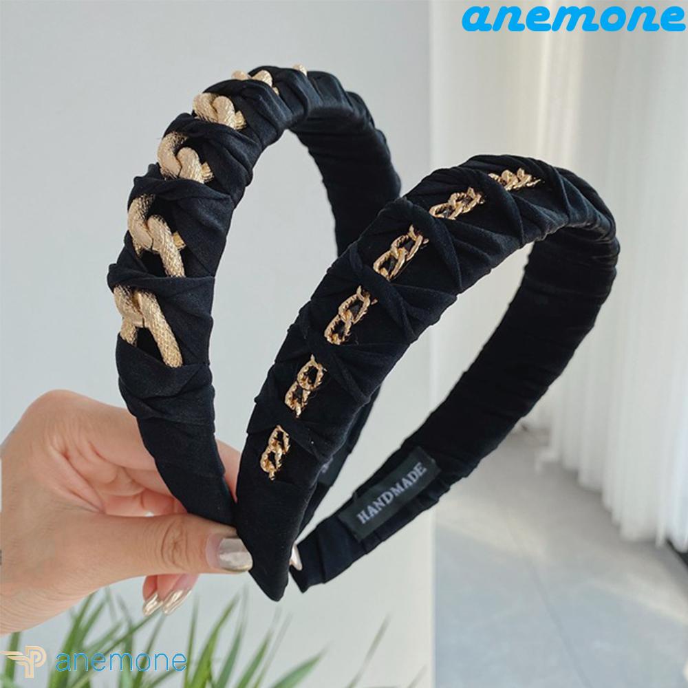 ANEMONE Băng Đô Cài Tóc Bản Rộng Thắt Nút Phong Cách Vintage Hàn Quốc Cho Nữ