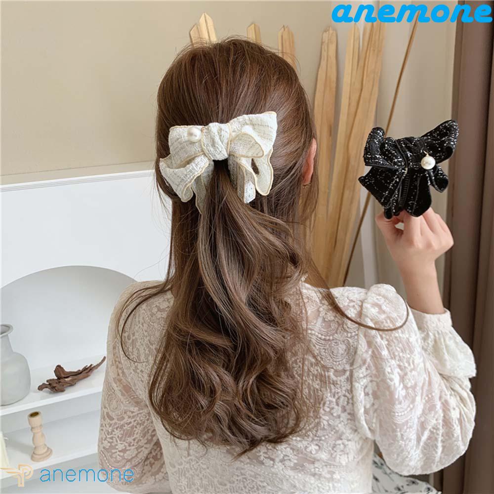 ANEMONE Kẹp Tóc Đuôi Ngựa Phong Cách Hàn Quốc Thời Trang Cho Nữ Giá Đỡ