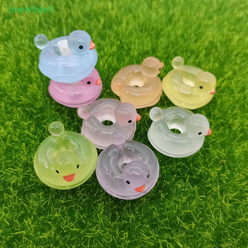 [TinchitdeV] Bộ 5 Đồ trang trí Chú Vịt Dạ Quang Trang Trí Xe Hơi / Bơi Lội