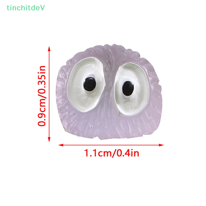 Bộ 5 Búp Bê Hoạt Hình Mini Màu Đen Phát Sáng Dùng Trang Trí Tiểu Cảnh