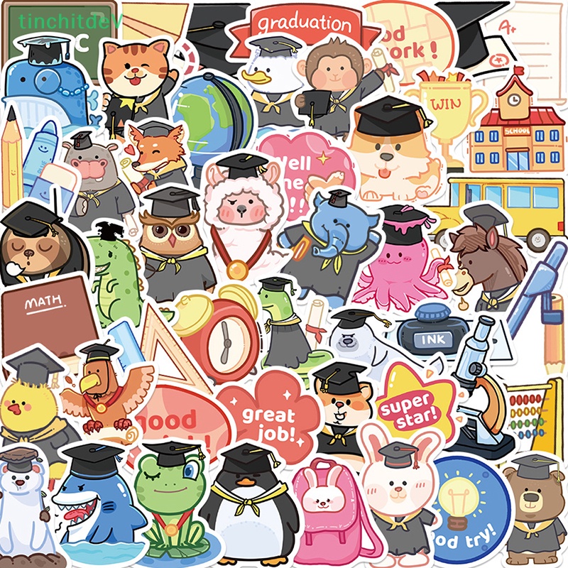 Bộ 50 Miếng Dán Trang Trí Xe Hơi / Vali / Laptop / Tủ Lạnh Họa Tiết Graffiti DIY