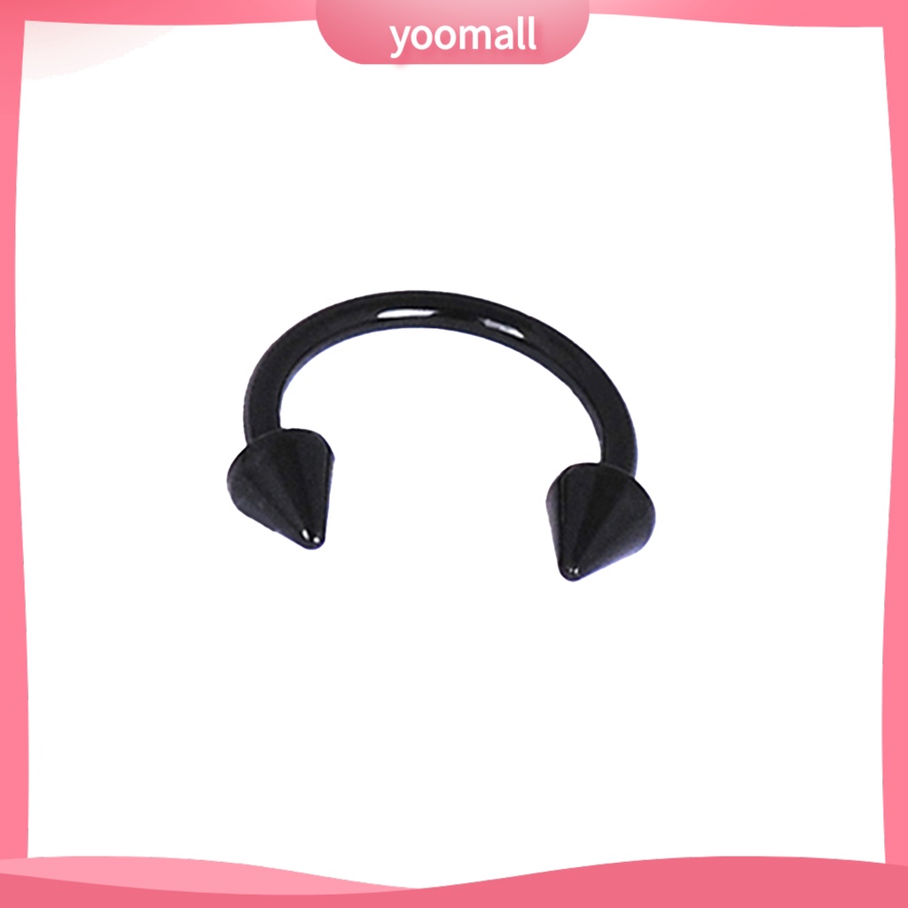 Khuyên Mũi Tròn Hình Quả Tạ Thời Trang Unisex