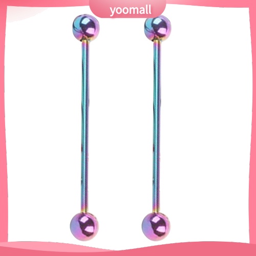 1 Đôi Khuyên Lưỡi Dài Bằng Thép Không Gỉ Thời Trang Cá Tính