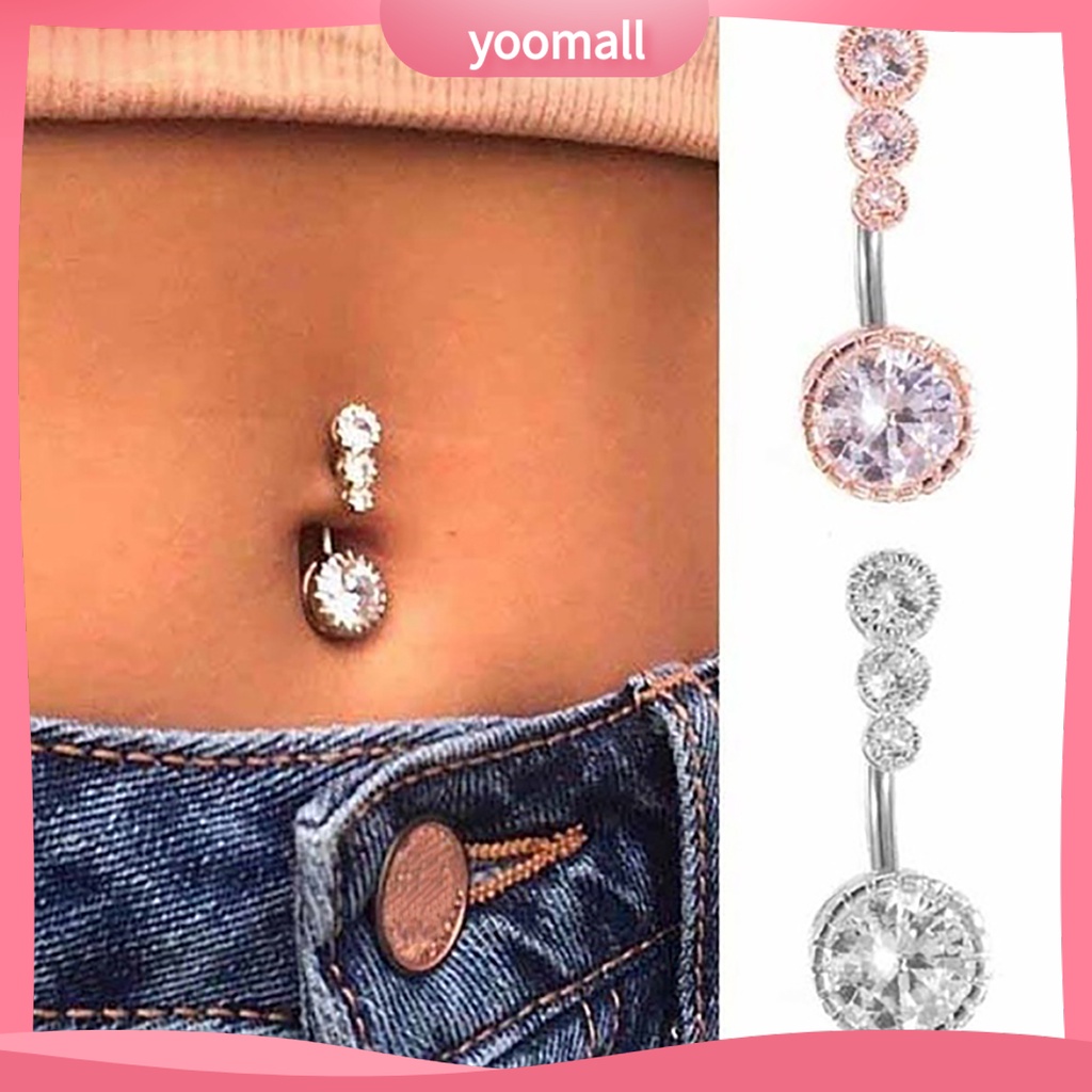 Khuyên Rốn Đính Đá Zircon Thời Trang Cho Nữ