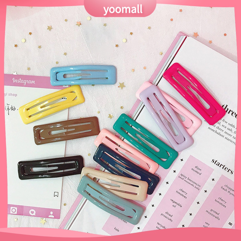 Kẹp Tóc Dạng Bấm Màu Kẹo Thời Trang Cho Nữ