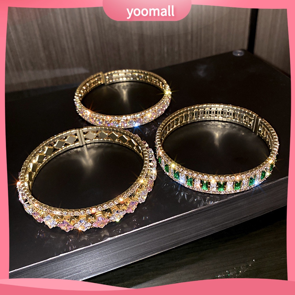 Vòng Tay Chuỗi Hạt Tròn Lấp Lánh Thời Trang Cho Nữ