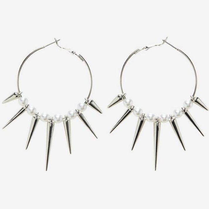 Bông Tai Hình Gai Nhọn Phong Cách Hip Hop Punk Cá Tính Dành Cho Nam Nữ