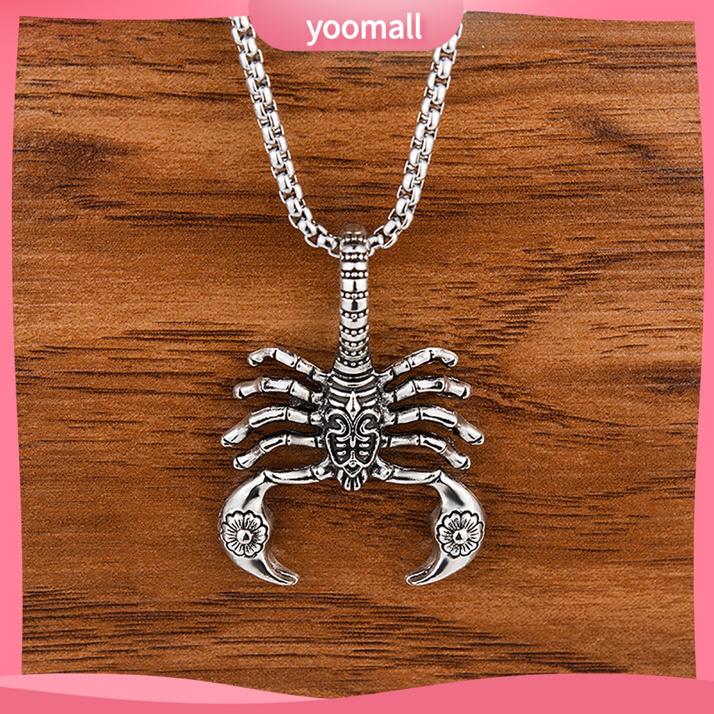 Vòng cổ Hợp Kim Cứng Mặt Hình Bọ Cạp Rỗng Unisex