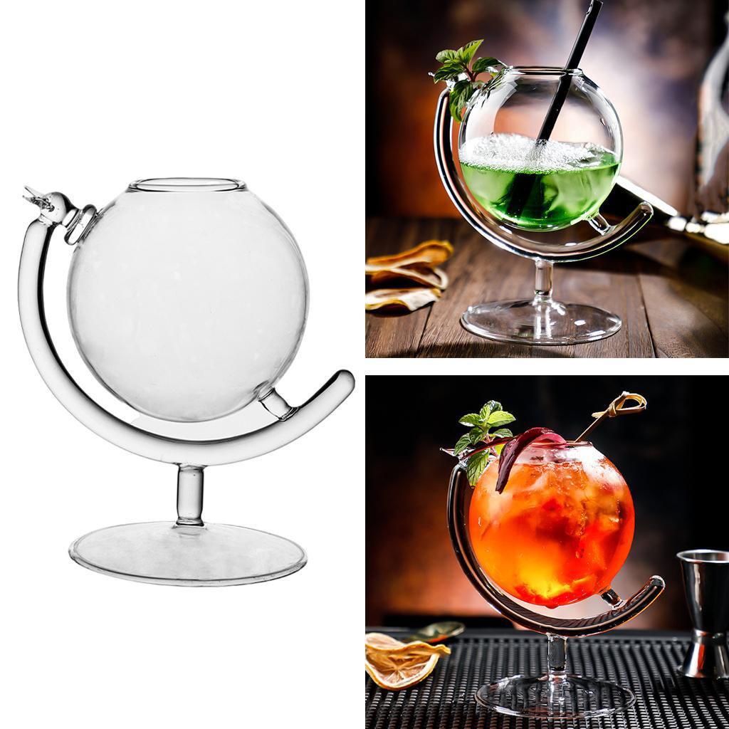 Ly Thủy Tinh Uống Cocktail Hình Quả Địa Cầu Trong Suốt Tái Sử Dụng Được