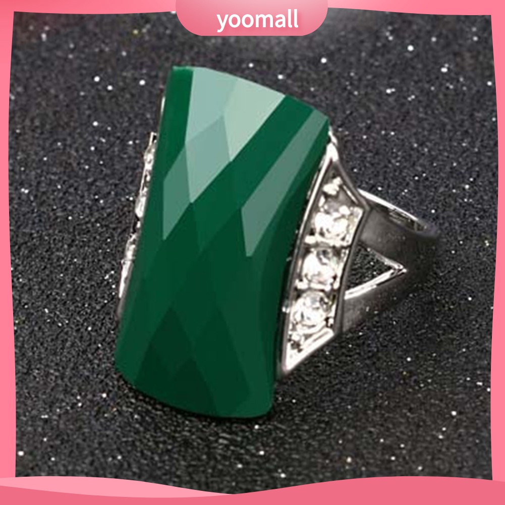 Nhẫn Đính Đá Resin Phong Cách Bohemia Cổ Điển Cho Nữ