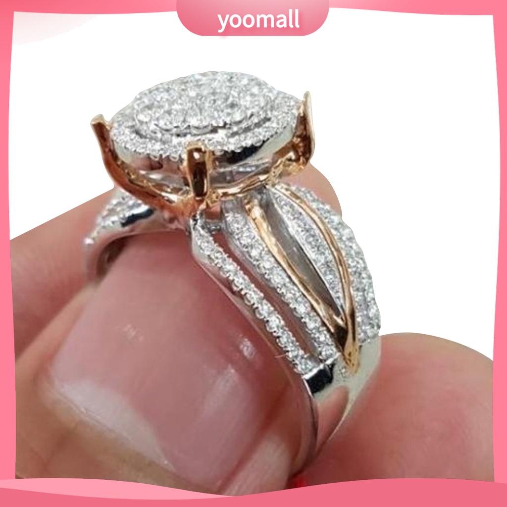 Nhẫn Đính Đá Nhiều Lớp Không Phai Màu Khối Lượng Nhẹ Thời Trang Cho Nữ