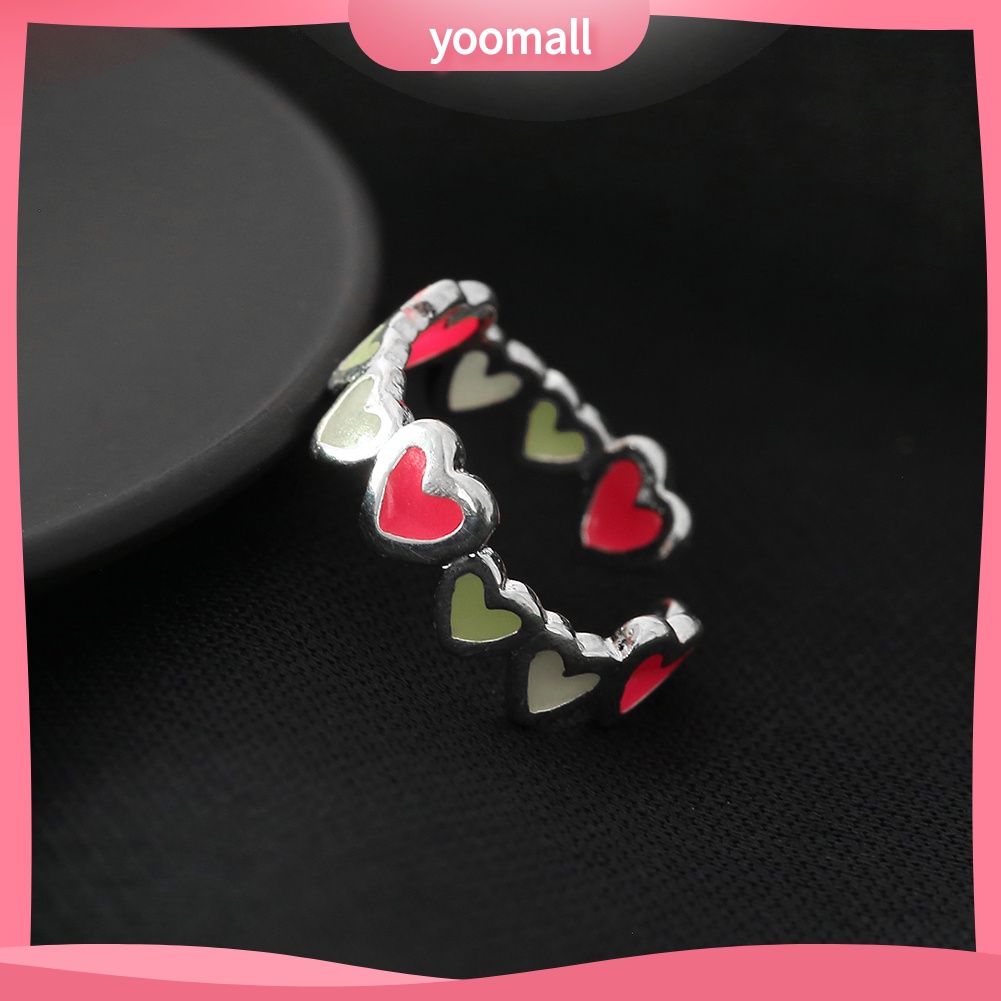 Nhẫn Hở Hình Trái Tim Phát Sáng Thời Trang Cho Nữ