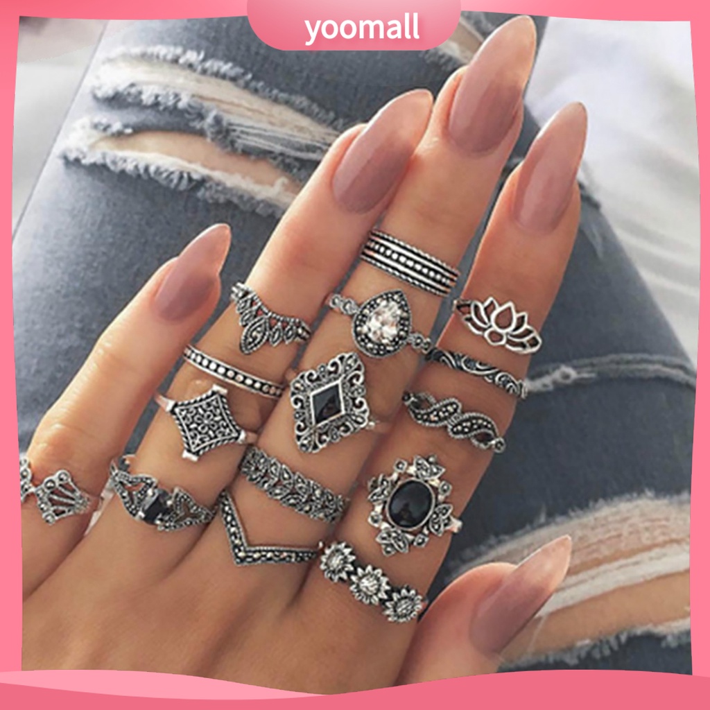 Bộ 15 Nhẫn Đeo Tay Thiết Kế Ấn Tượng Cho Nữ