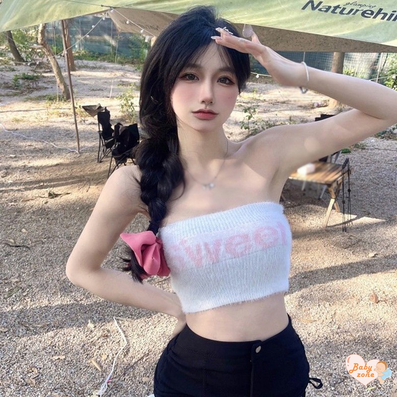 Áo Ngực Hai Dây Mùa Hè Mỏng Vừa Vặn Và Đan Len Phong Cách Hàn Quốc Cho Nữ