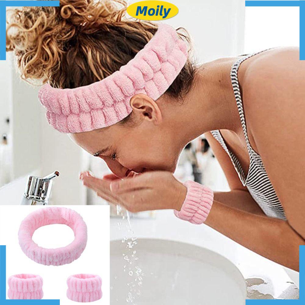 MOILYVN Băng Đô Mềm Mại Màu Trắng Có Thể Tái Sử Dụng Để Tập Yoga / Chạy Bộ / Chạy