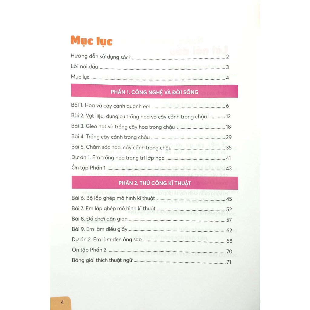 Sách Công Nghệ 4