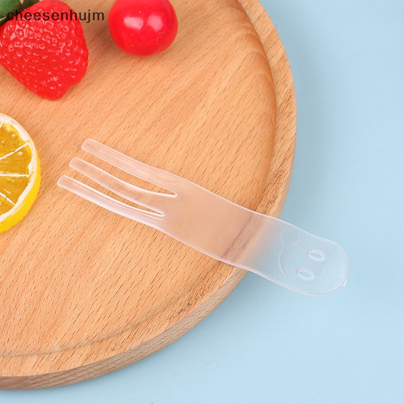 Set 10 Nĩa Ăn Trái Cây Mini Bằng Nhựa Đơn Giản Cho Bé