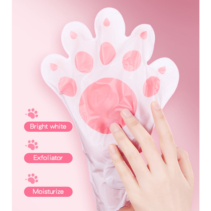 Mặt Nạ Dưỡng Ẩm Làm Trắng Da Tay Hình Chân Mèo 35g