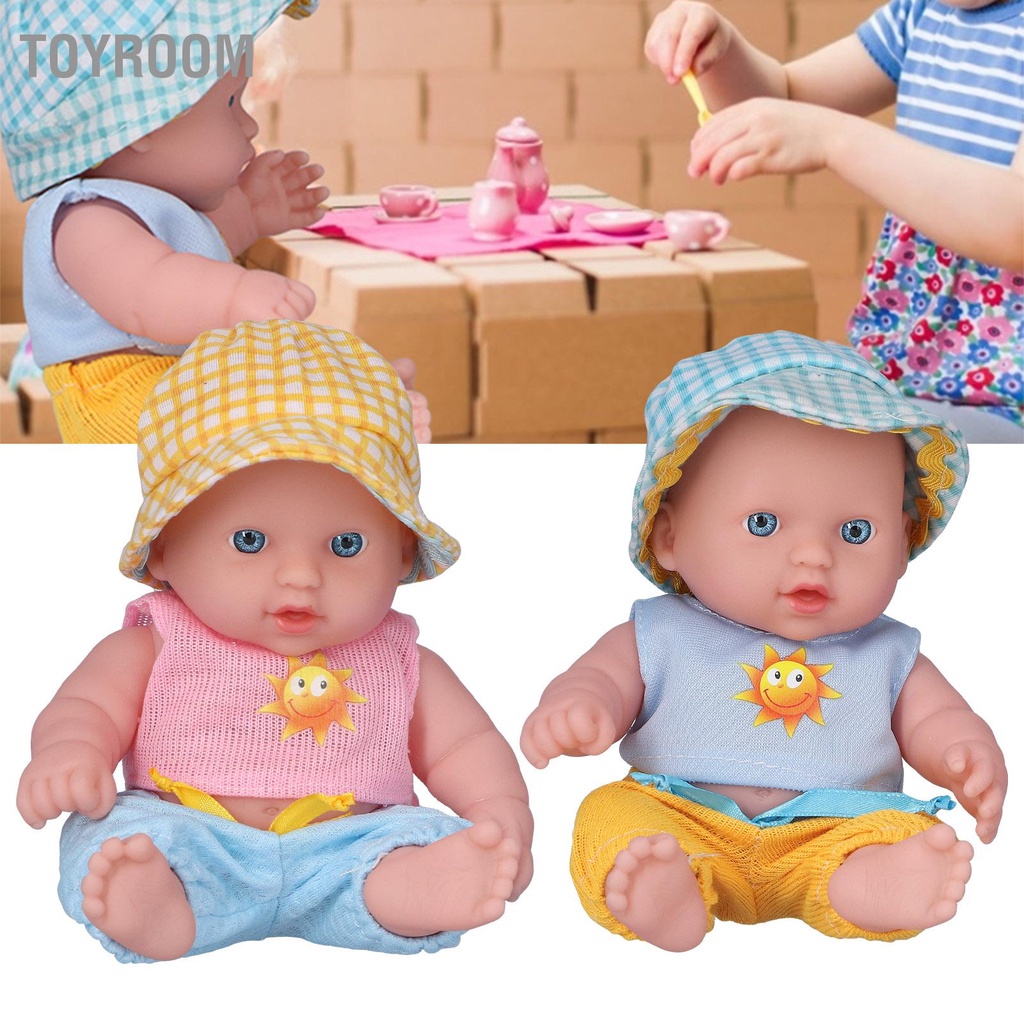 Có thể bán buôn Búp bê em bé tái sinh 8 inch Toàn thân Vinyl gái sống động như thật sơ mềm mại ToyRoom Hàng giao ngay
