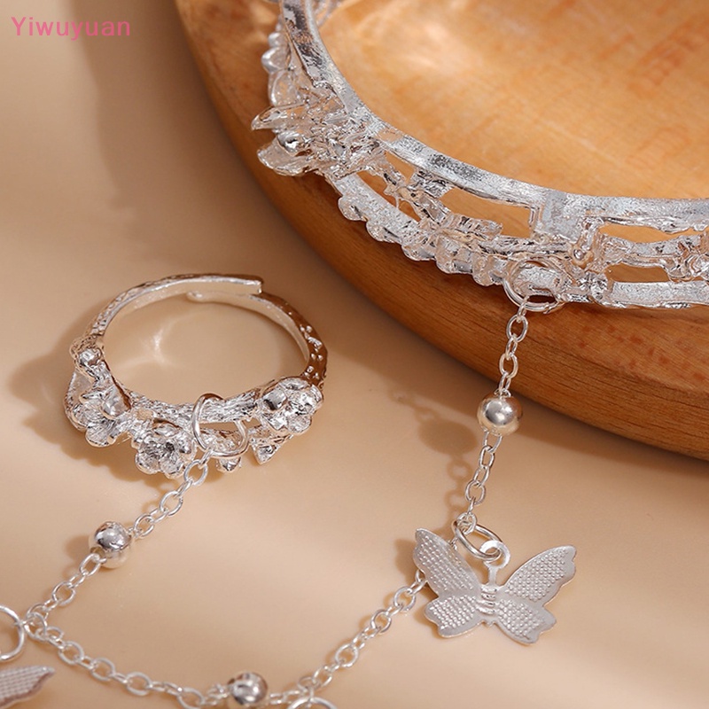 < Yiwuyuan > Vòng Tay Mặt Dây Chuyền Nhẫn Hình Bướm Có Thể Điều Chỉnh Kích Thước Tian Guan Ci Fu Hua Cheng Xie Lian Mới