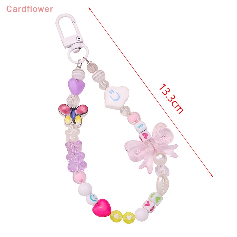 < Cardflower > Túi Đựng Chìa Khóa Xe Hơi Ba Lô Túi Xách Hạt Trong Suốt Hình Bướm Cười Đáng Yêu Mới