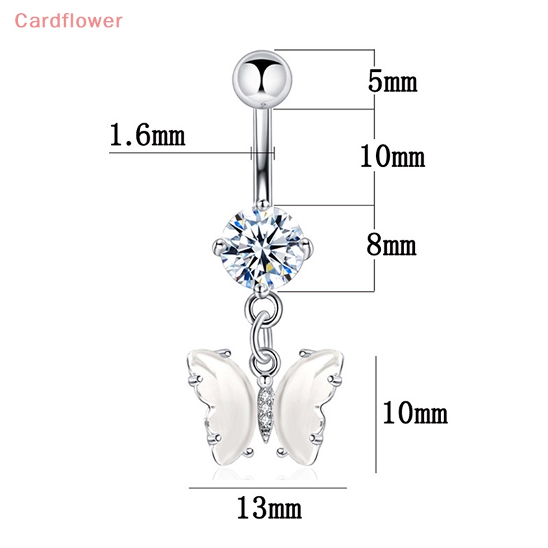 Khuyên Rốn Hình Bướm Đính Đá Zircon Thời Trang Mới Cho Nữ