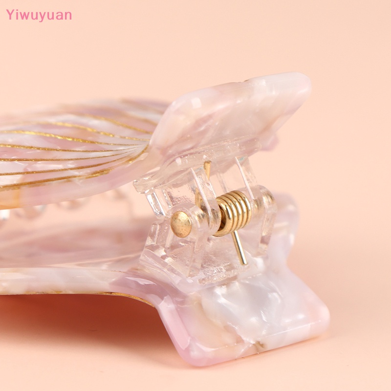 1 Kẹp Tóc Móng Vỏ Sò Bằng Nhựa Acrylic Cho Nữ
