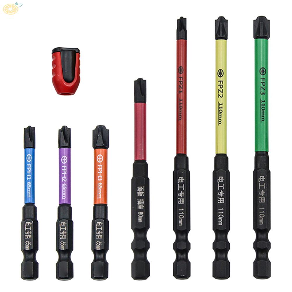 【VARSTR】Efficient Rust Proof Magnetic Slotted Cross Screwdriver Bit Set for Electricians