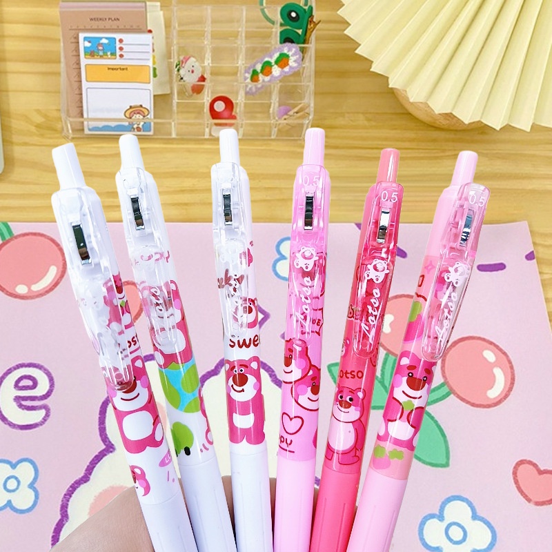 Bút Mực Gel Ngòi 0.5mm In Họa Tiết Hoạt Hình Dễ Thương Cho Học Sinh
