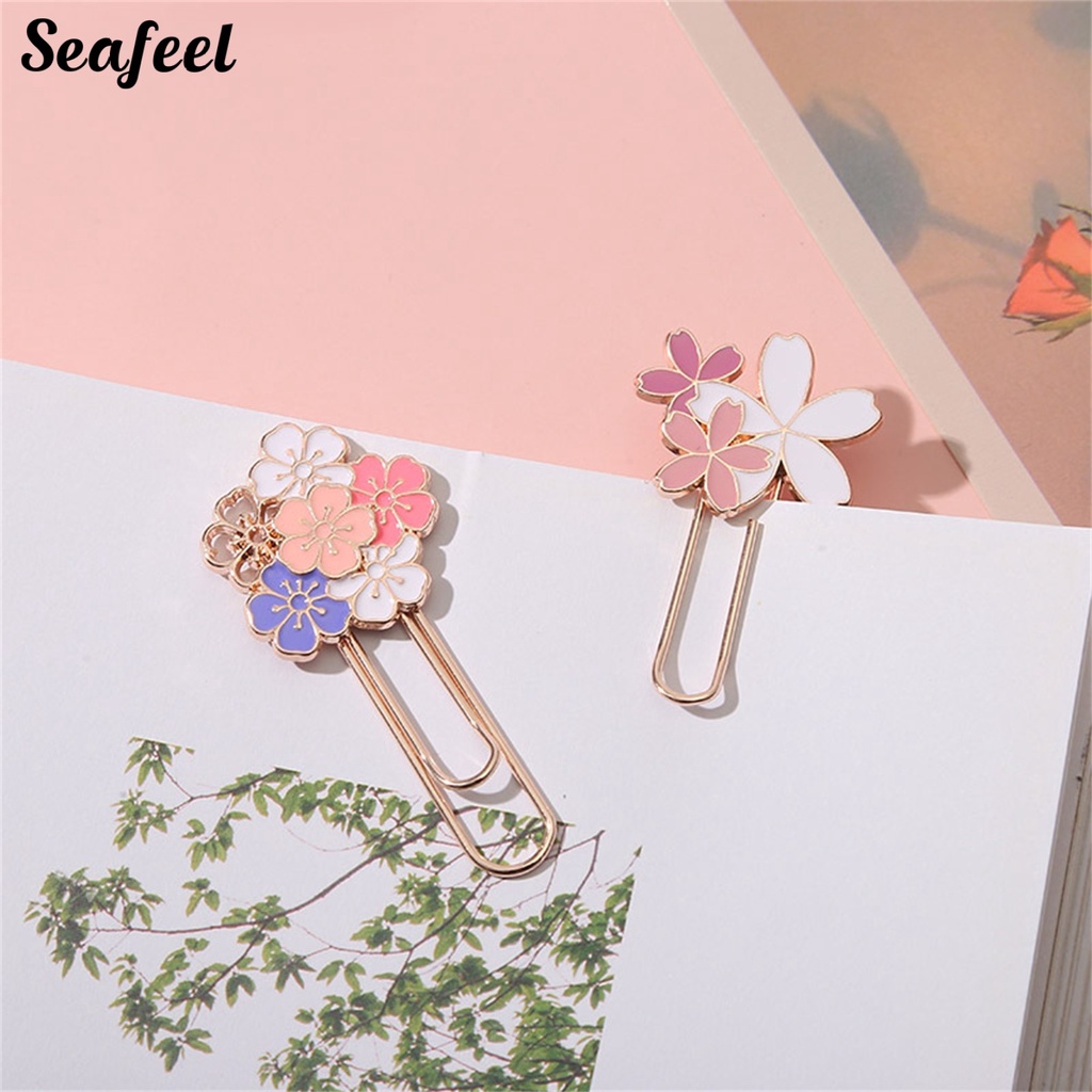 Kẹp Giấy Đánh Dấu Trang Sách Bằng Hợp Kim Kẽm Nhiều Màu Sắc Chống Phai Dễ Thương Dành Cho