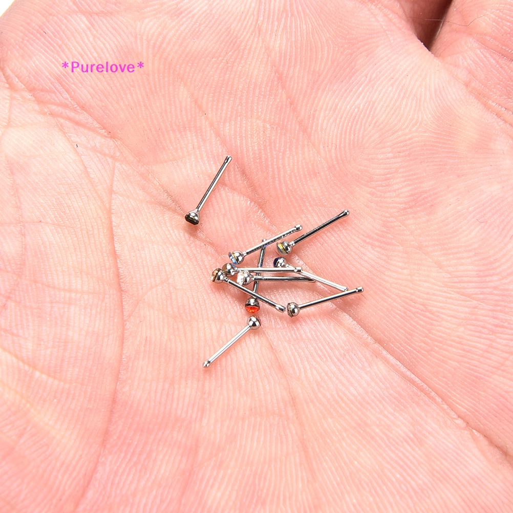 Khuyên Mũi Bằng Thép Đính Đá Pha Lê Cá Tính Thời Trang Mới