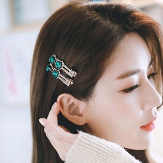 Kẹp Tóc Hình Nơ Đính Đá Pha Lê Phong Cách Hàn Quốc